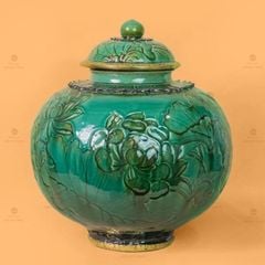 Chum Ngâm Rượu Bọc Đồng Họa Tiết Hoa Sen