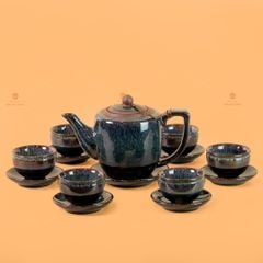 Bộ Ấm Chén Đại Hỏa Biến Men Nâu